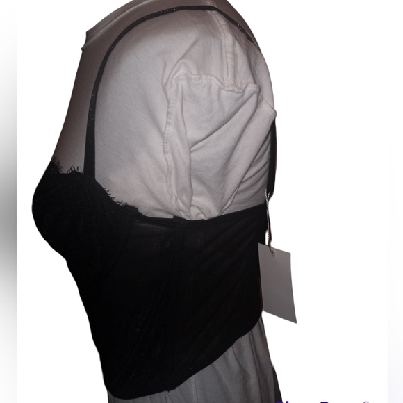 Black sexy spaghetti strap cami corset top - Picture 5 of 10